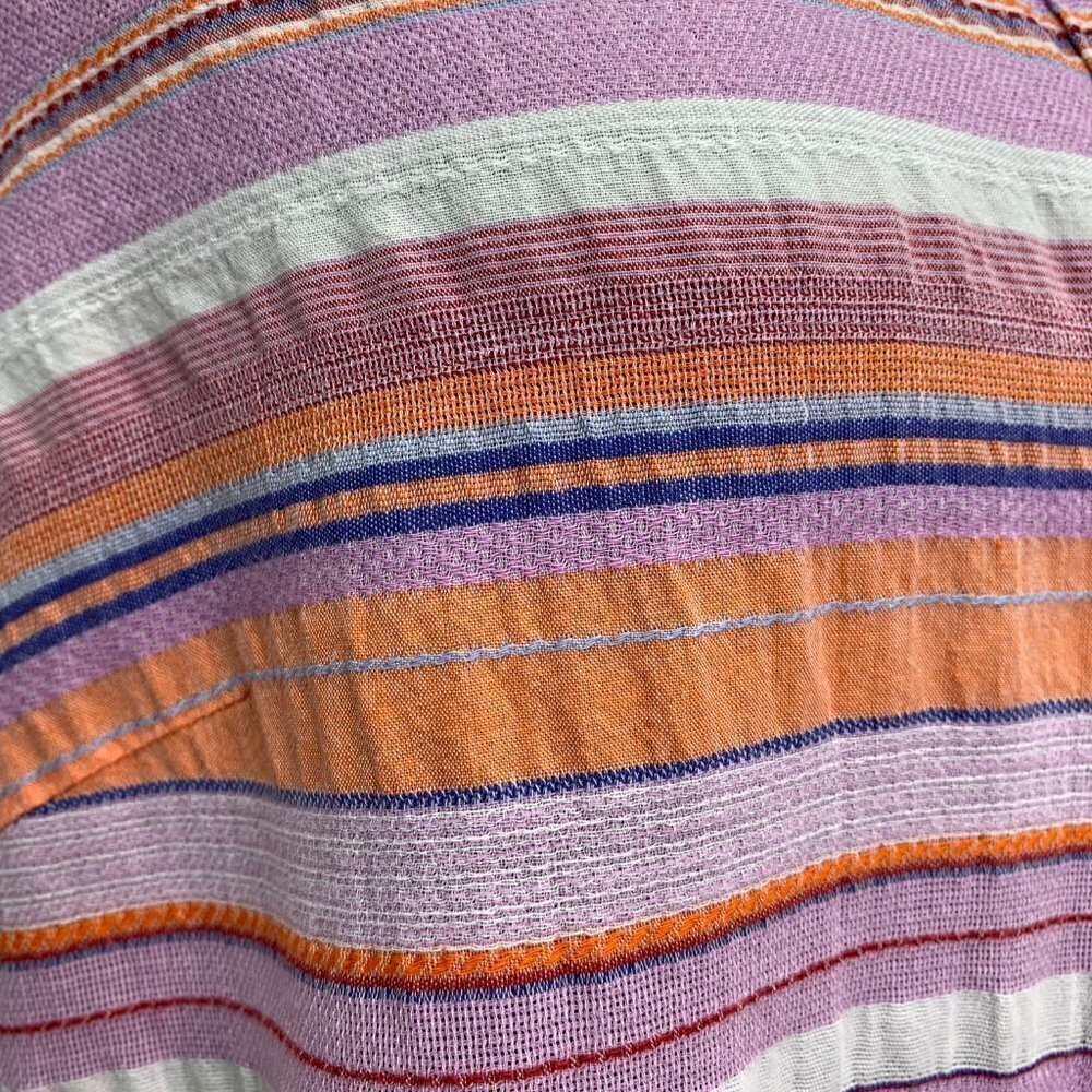 J Mclaughlin Medium Striped Button Down Shirt Pin… - image 6